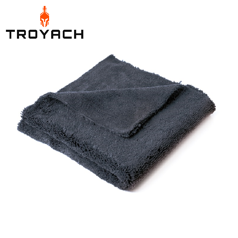 TROYACH Microfiber Cloth 400GSM Black - prémiová mikrovláknová utěrka